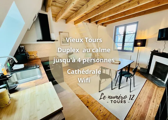 Apartment Centre-ville, Cathedrale, Cosy, Duplex, Le Numero 12 Tours